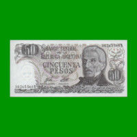 PESOS LEY 18.188 $50,00, BOT 2377, AÑO 1977, ESTADO SIN CIRCULAR.-