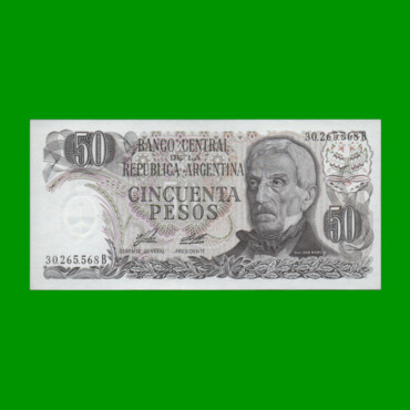 PESOS LEY 18.188 $50,00, BOT 2377, AÑO 1977, ESTADO SIN CIRCULAR.-