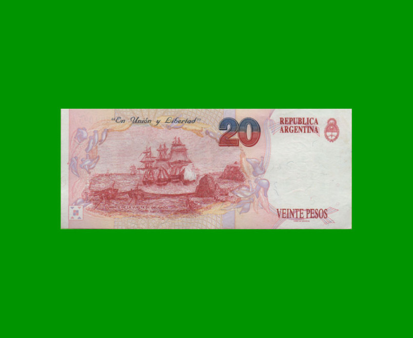 PESOS CONVERTIBLES 1er DISEÑO $20,00, BOT 3056, AÑO 1995, ESTADO EXCELENTE.- - Imagen 2