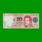 PESOS CONVERTIBLES 1er DISEÑO $20,00, BOT 3056, AÑO 1995, ESTADO EXCELENTE.-