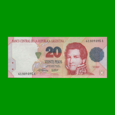 PESOS CONVERTIBLES 1er DISEÑO $20,00, BOT 3056, AÑO 1995, ESTADO EXCELENTE.-