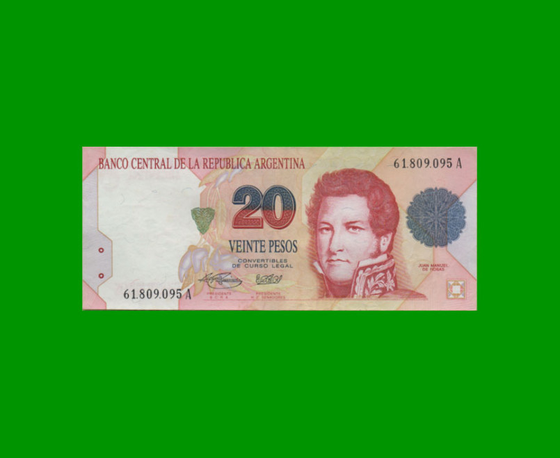 PESOS CONVERTIBLES 1er DISEÑO $20,00, BOT 3056, AÑO 1995, ESTADO EXCELENTE.-