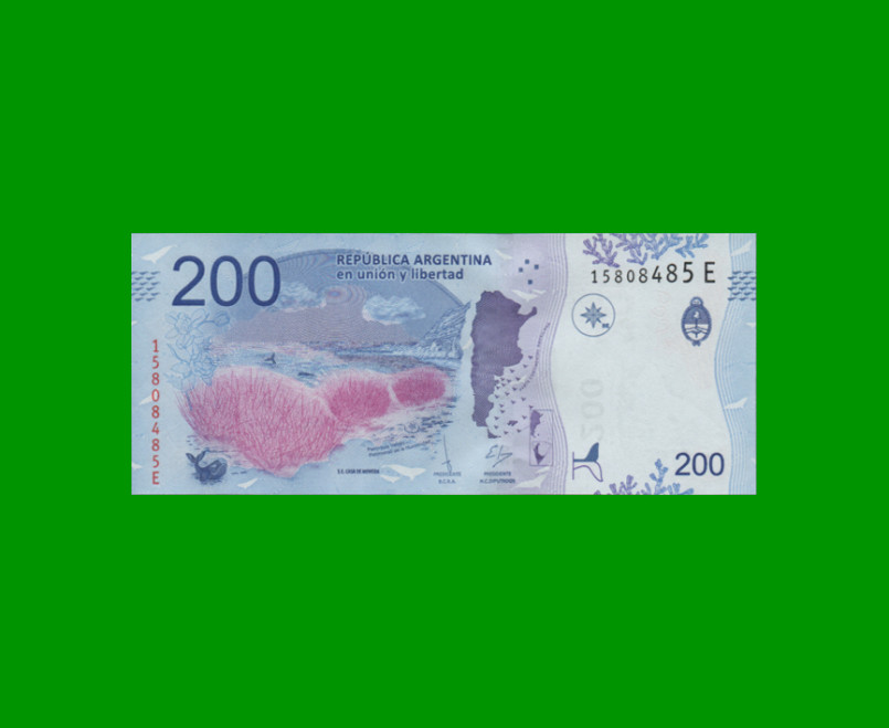 PESOS 3er DISEÑO $200,00, BOT 5605, AÑO 2017, ESTADO SIN CIRCULAR.- - Imagen 2