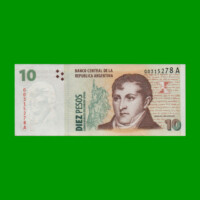 PESOS CONVERTIBLES 2do DISEÑO $10,00, BOT 3401, AÑO 1998, ESTADO EXCELENTE.-
