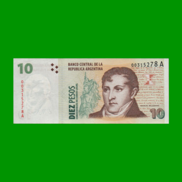 PESOS CONVERTIBLES 2do DISEÑO $10,00, BOT 3401, AÑO 1998, ESTADO EXCELENTE.-