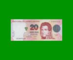 PESOS CONVERTIBLES 1er DISEÑO $20,00, BOT 3058, AÑO 1996, ESTADO SIN CIRCULAR.-