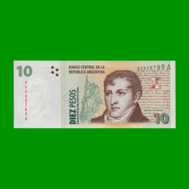 PESOS CONVERTIBLES 2do DISEÑO $10,00, BOT 3401, AÑO 1998, ESTADO SIN CIRCULAR.-