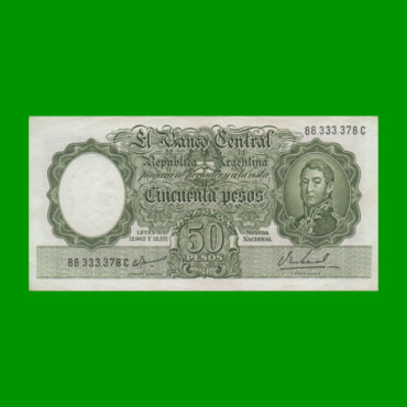 MONEDA NACIONAL $50,00, BOT 2023, AÑO 1967, ESTADO EXCELENTE- .-