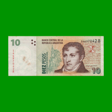 PESOS CONVERTIBLES 2do DISEÑO $10,00, BOT 3402, AÑO 1998, ESTADO EXCELENTE- .-