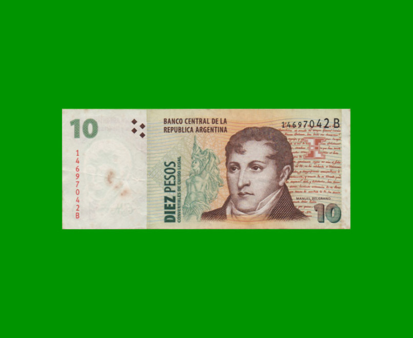 PESOS CONVERTIBLES 2do DISEÑO $10,00, BOT 3402, AÑO 1998, ESTADO EXCELENTE- .-