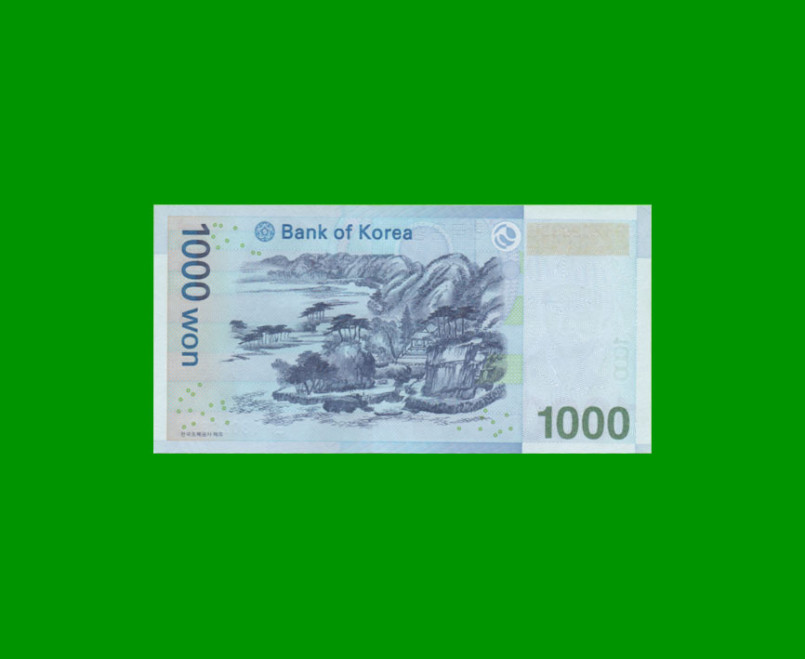 BILLETE DE COREA DEL SUR 1.000 WON, PICK 54, ESTADO SIN CIRCULAR.- - Imagen 2