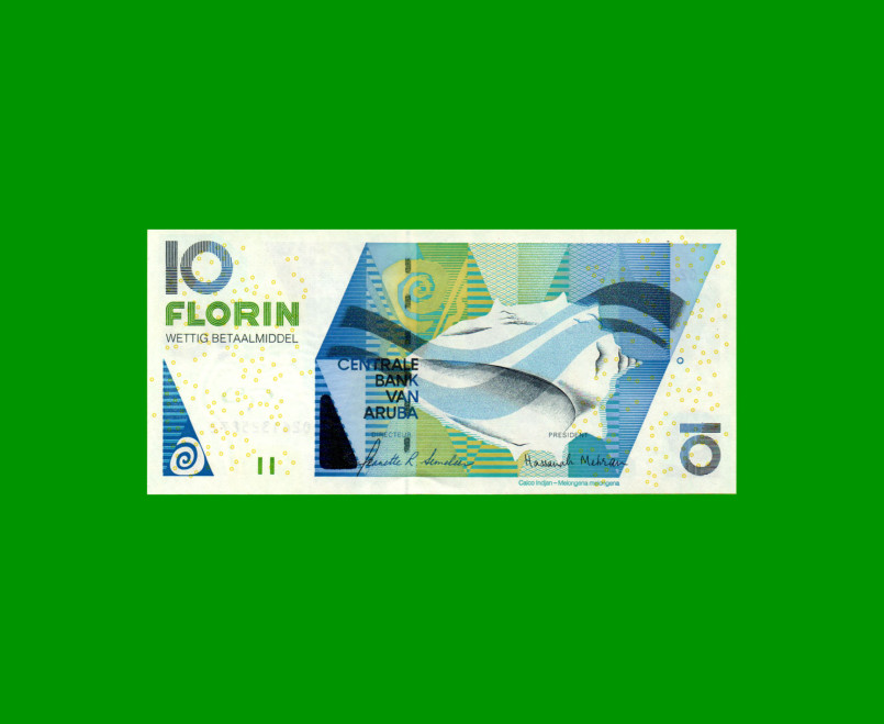 BILLETE DE ARUBA 10 FLORIN, PICK 16b, AÑO 2008, ESTADO SIN CIRCULAR.-