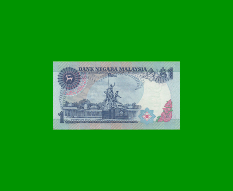 BILLETE DE MALASIA 1 RINGGIT, PICK 27, ESTADO SIN CIRCULAR.- - Imagen 2