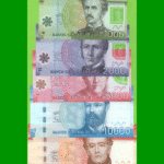 SERIE COMPLETA DE CHILE 5 BILLETES, PICK NEW, AÑOS VARIOS, ESTADO SIN CIRCULAR.-