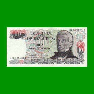 REPOSICION BILLETE PESOS ARGENTINOS $ 10,00, BOT 2613, ESTADO SIN CIRCULAR.-