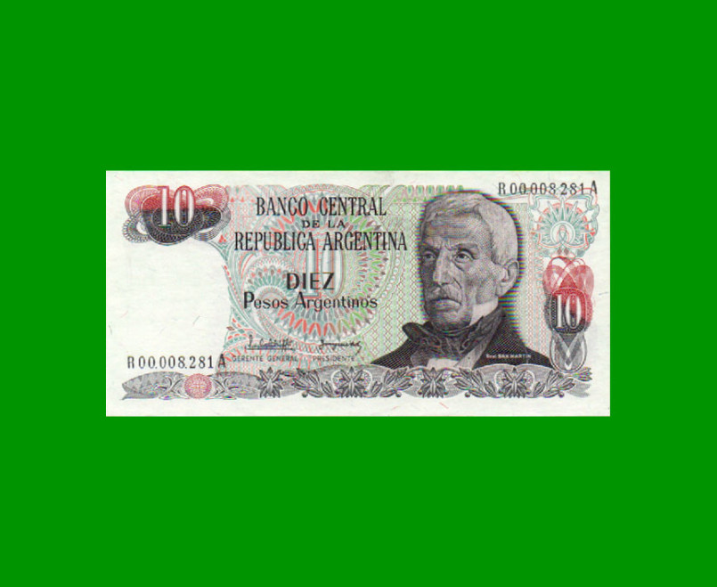 REPOSICION BILLETE PESOS ARGENTINOS $ 10,00, BOT 2613, ESTADO SIN CIRCULAR.-