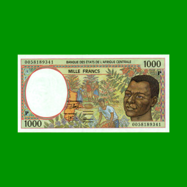 BILLETE DE AFRICA CENTRAL - CHAD 1.000 FRANCOS, PICK NEW, ESTADO SIN CIRCULAR.-
