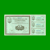 BONO REPOSICION DE CORDOBA $ 5,00, EC 260R, ESTADO SIN CIRCULAR.-
