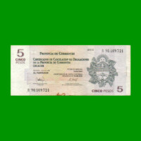 BONO REPOSICION DE CORRIENTES $ 5,00, EC 315R, ESTADO MUY BUENO.-