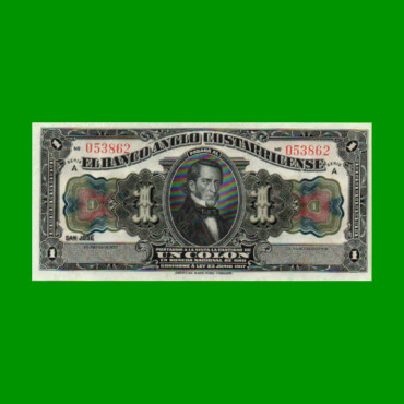 BILLETE DE COSTA RICA 1 COLON, S121, AÑO 1917, ESTADO SIN CIRCULAR.-