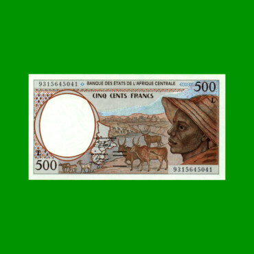 BILLETE DE AFRICA CENTRAL - GABON 500 FRANCOS, PICK 401La, ESTADO SIN CIRCULAR.-