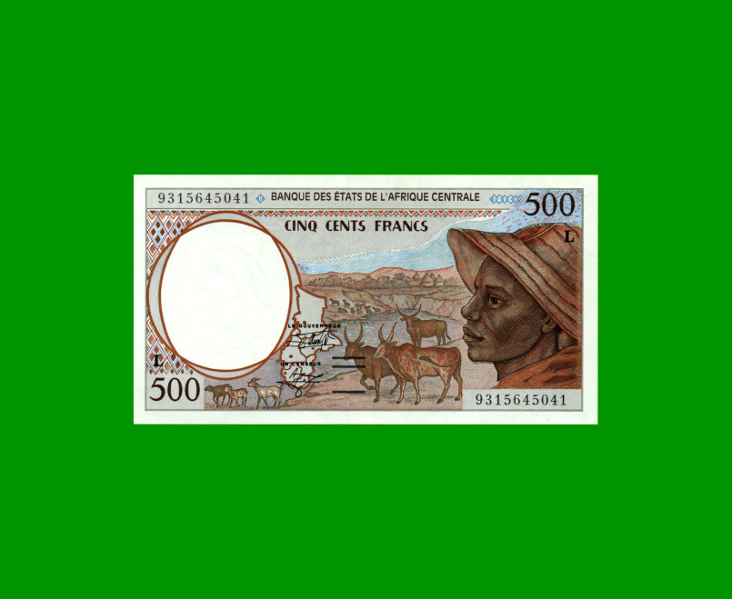 BILLETE DE AFRICA CENTRAL - GABON 500 FRANCOS, PICK 401La, ESTADO SIN CIRCULAR.-