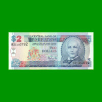 BILLETE DE BARBADOS 2 DOLARES, PICK 54b, AÑO 1999, ESTADO SIN CIRCULAR.-