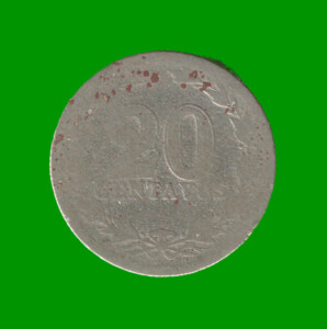 MONEDA DE ARGENTINA, M$N 2DA CIRCULACION, 0,20 CTVOS, AÑO 1905, ESTADO USADA.-