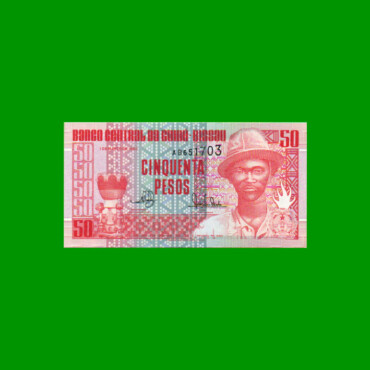 BILLETE DE GUINEA BISSAU 50 PESOS, PICK 10, AÑO 1990, ESTADO SIN CIRCULAR.-