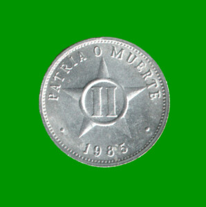 MONEDA DE CUBA 2 CENTAVOS, AÑO 1985, ESTADO NUEVA.-