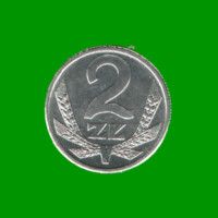 MONEDA DE POLONIA 2 ZLOTY, AÑO 1990, ESTADO NUEVA.-