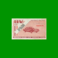 BILLETE DE CHILE, PEAJE "LO PRADO", RUTA 68, AÑO 1987, ESTADO EXCELENTE- .-