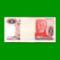 FAJO DE BILLETES PESOS ARGENTINOS $1,00, BOT 2604, PICK 311, AÑO 1984, ESTADO SIN CIRCULAR.-