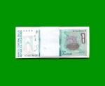FAJO DE BILLETES AUSTRALES, 1 AUSTRAL, BOT 2804, PICK 323b, AÑO 1986, ESTADO SIN CIRCULAR.-