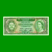 BILLETE DE BELICE 1 DÓLAR, PICK 33c, ESTADO EXCELENTE+ .-