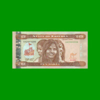 BILLETE DE ERITREA 10 NAFKA, PICK 11, AÑO 2012 ESTADO SIN CIRCULAR.-