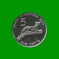 MONEDA DE ERITREA 5 CENTAVOS, AÑO 1997, ESTADO NUEVA.-
