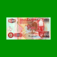 BILLETE DE ZAMBIA 50 KWACHA, PICK 37g, AÑO 2008, ESTADO SIN CIRCULAR.-