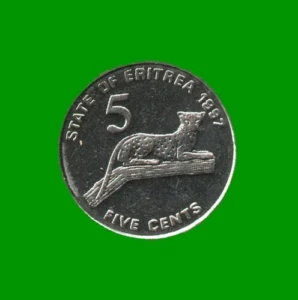 MONEDA DE ERITREA 5 CENTAVOS, AÑO 1997, ESTADO NUEVA.-