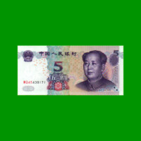 BILLETE DE CHINA 5 YUAN, PICK 903, ESTADO SIN CIRCULAR.-