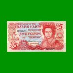 BILLETE DE ISLAS MALVINAS 5 LIBRAS, PICK 17, ESTADO SIN CIRCULAR.-