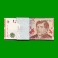 FAJO DE BILLETES PESOS 3er DISEÑO $10,00, BOT 4001, PICK NEW, AÑO 2016, ESTADO SIN CIRCULAR.-