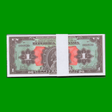 FAJO DE BILLETES DE PANAMA, 1 BALBOAS, FASCIMIL, ESTADO SIN CIRCULAR.-