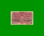 BILLETE DE AUSTRIA 1 CORONA, PICK 20, AÑO 1916, ESTADO BUENO.-