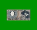 BILLETE DE HOLANDA 10 GULDEN, PICK 59, AÑO 1944, ESTADO BUENO.-