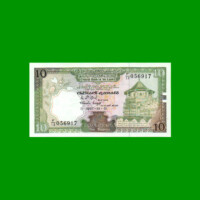 BILLETE DE SRI LANKA 10 RUPIAS, PICK 96a, AÑO 1987, ESTADO SIN CIRCULAR.-