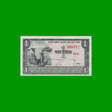 BILLETE DE VIETNAM DEL SUR 1 DONG, PICK 11, AÑO 1955, ESTADO EXCELENTE+ .-