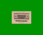 BILLETE DE AUSTRIA NOTGELD CIUDAD DE FERSCHNITZ 20 HELLER, ESTADO SIN CIRCULAR.- - Imagen 2