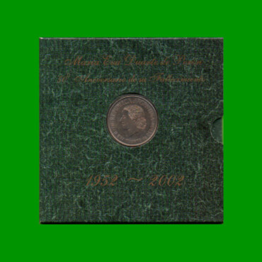 BLISTER MONEDA ARGENTINA, $ 2,00, CONMEMORATIVA 50° ANIVERSARIO FALLECIMIENTO EVA PERON, AÑO 2002, ESTADO NUEVO.-