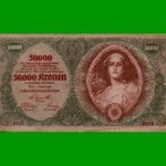 BILLETE DE AUSTRIA 50.000 CORONAS, PICK 80, AÑO 1922 (1919), ESTADO  MUY BUENO- .-